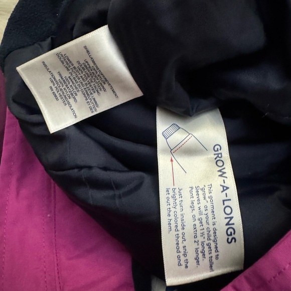 Lands’ End Kids 6 Squall Waterproof Iron Knee Snow Suit Insulated Pink Purple - Picture 8 of 11